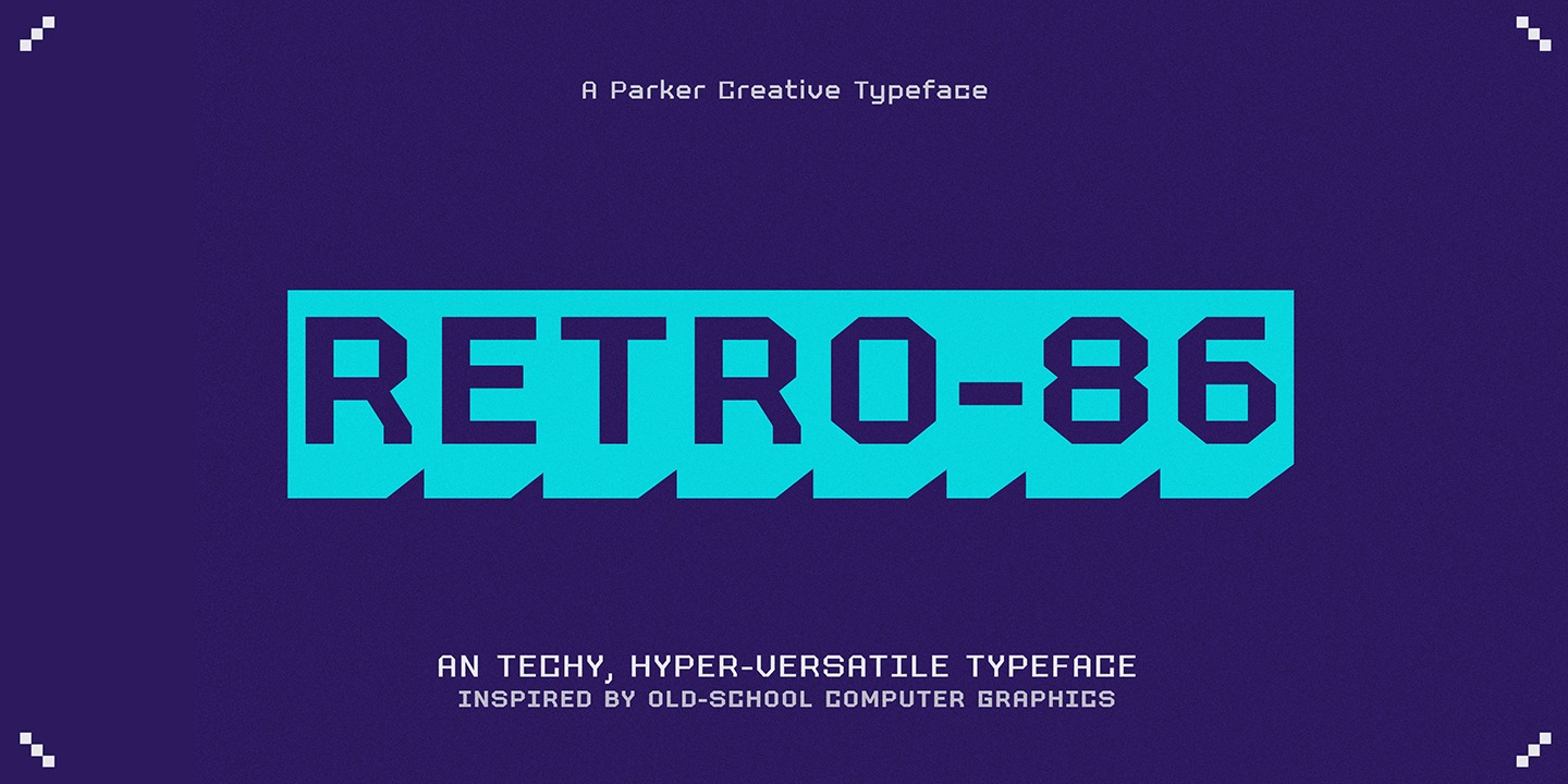 Beispiel einer RETRO-86-Schriftart